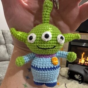 Toy Story style Alien Crochet Keychain Toy